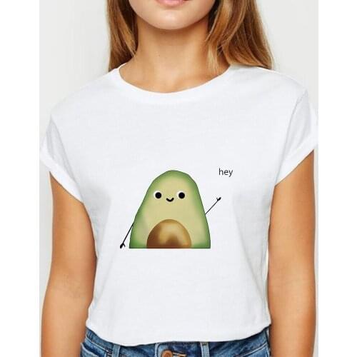 Popular Hey Avocado Tshirt Loose Spring Summer vestidos T Shirt Women Streetwear Pleasing Womens shirt Round Neck T-shirts