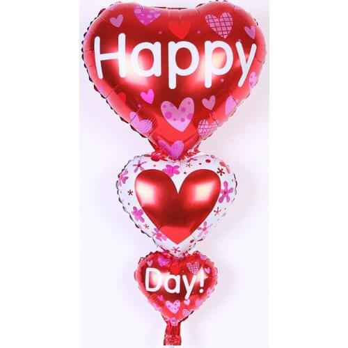 10pcs Large Size Heat Happy Day Foil Balloons Birthday Party Decoration Balloons Wedding Party Suppliers Helium Foil Balloons