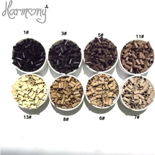 1000pcs/lot) 3.0*2.6*6.0mm 11# Light brown Copper Micro Links for pre-bonded hair 8 colors for your choices