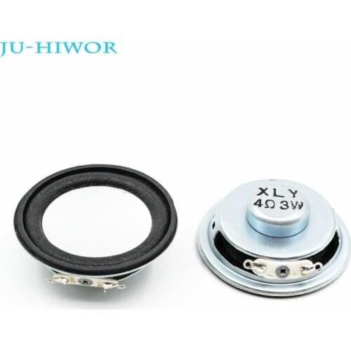 2pcs 4 Ohm 3W Loudspeaker 45MM Speaker 18MM Internal Magnetic Foam Edge Surround Silvery Cap Height 18MM