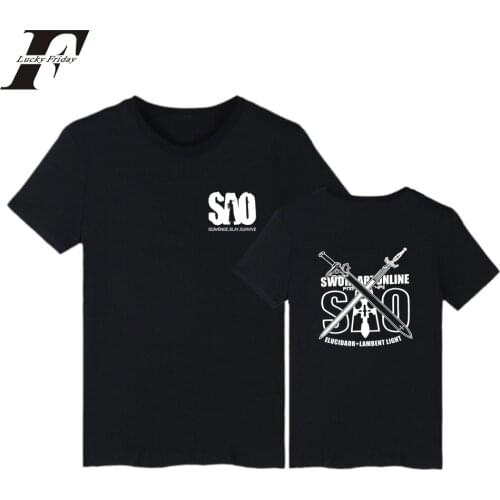 2017 Fashion Sword Art Online fitness T Shirts Men women streetwear SAO T-shirt Mens top funny Tee tops pp brand clothing drake