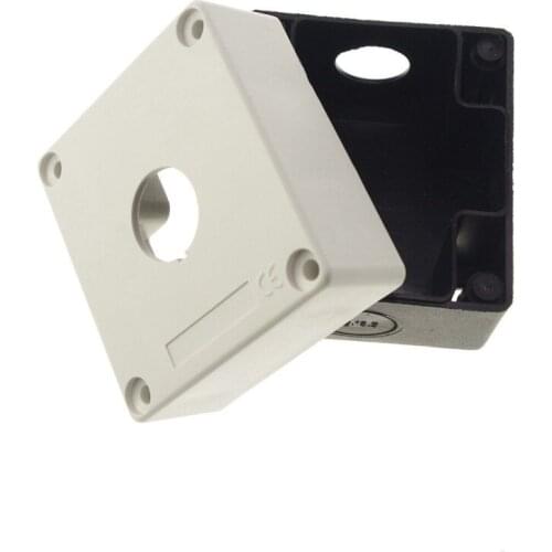 3Pcs/Lot 22mm Hole Pushbutton Switch Control Station Protector Box Black White 1 Hole