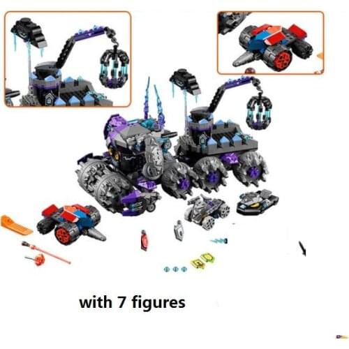 878pcs Nexoese Knight Jestros Headquarters Model Building Blocks Compatible 70352 Nexused Saber Robots Toy For Kids