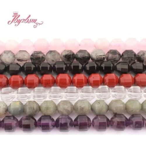 8x10mm Cone Beads Quartzs Jaspers Agates Natural Stone Loose Spacer Beads For Women Men DIY Necklace Bracelet Jewelry Making 15"