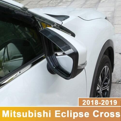 Car Rearview Mirror Rain Shade Rainproof Blades Back Mirror Eyebrow Rain Cover For Mitsubishi Eclipse Cross 2018 2019 Accessorie