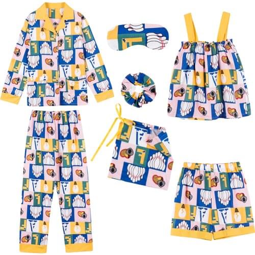 Brand Spring 100% Cotton 3 Piece sets Elegant Womens Pajama Sets Female Sleepwear Lady Pyjamas Red Lounge Home Clothing