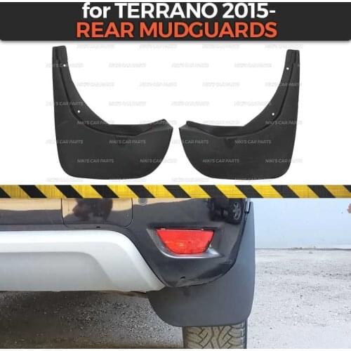 Mudguards case for Terrano 2014-2019 on rear wheels trim accessories mud flaps broad splash guards mud car styling