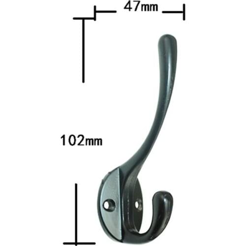 Black Antique Zinc Alloy Home Hat Coat Clothes Towel Wall Door Hangers Hooks Bathroom Accessories Coat Hooks,102*47mm,10Pcs
