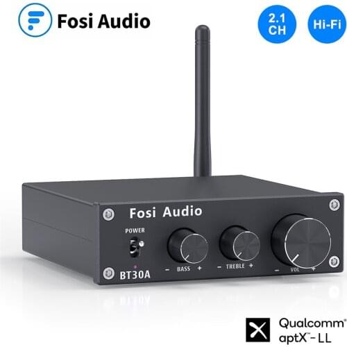 Fosi Audio BT30A 2.1 Channel Digital Bluetooth Amp with Bass & Treble Stereo Audio Amplifier For Home Passive Speakers Subwoofer