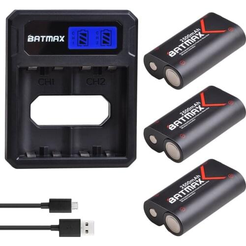 For 3x 2500mAh Xbox One/S/ X/ Elite Xbox Series S/ Xbox Series X Wireless Controller + LCD Dual USB Charger