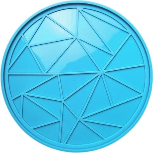 Geometric Circle Round Shape Coaster Epoxy Resin Mold Cup Mat Pad Silicone Mold DIY Crafts Casting Tool