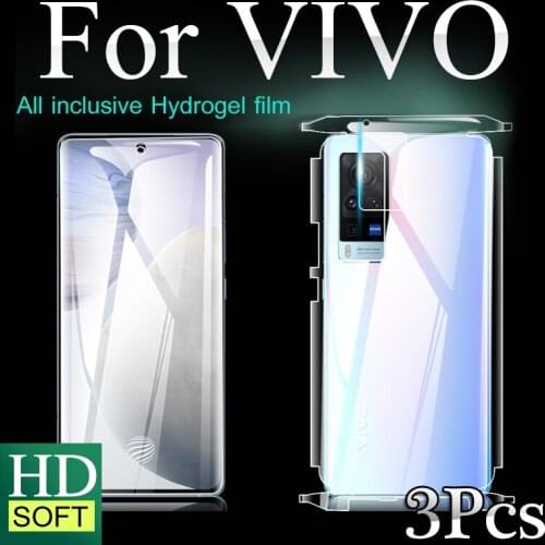 3 In 1 Full Coverage X60 ProPlus Screen Protector For VIVO X50 Pro Plus Front Back Hydrogel Film IQOO NEO5 NEX3S Soft Ultra-Thin