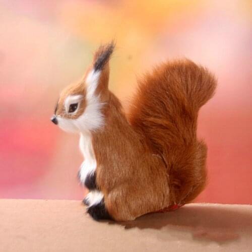 Animal Simulation Fox Squirrel Childrens Toy Anniversary Polyethylene Hard Shell And Leather Doll