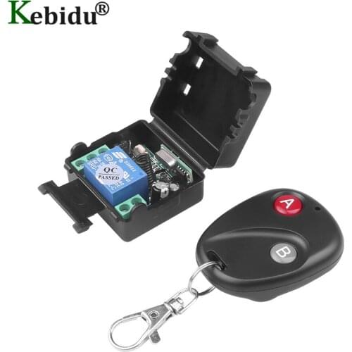 KEBIDU Hot Wireless Remote Control 433Mhz Switch DC 12V RF Telecomando Transmitter Receiver for Anti-theft Alarm System
