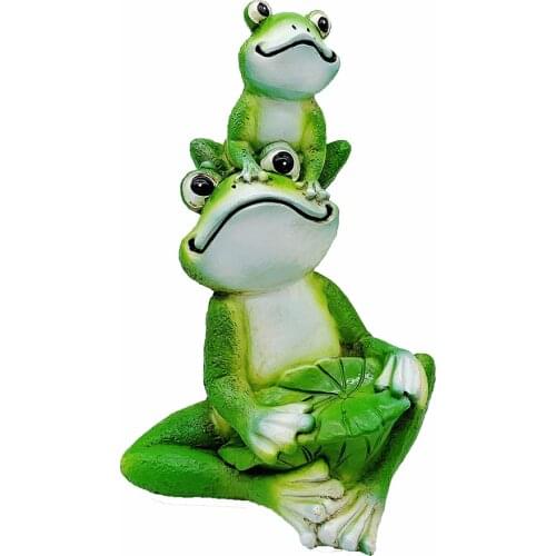 Creative Umbrella Frog Mother And Child Crafts Resin Frog Mother And Child Sculpture Courtyard Garden Terrace Deco Ornaments