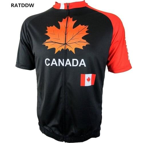 Canadian Maple Leaf Summer Cycling Jersey short sleeves bicycle Clothing Cycle Bike Bicycle Jersey Shirt Clothing
