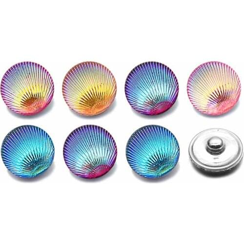 Hot Silicone 18mm Acrylic Resin Uneven Resin Snap Button 017 Fit Charm Interchangeable Bracelets Jewelry For Women Accessories