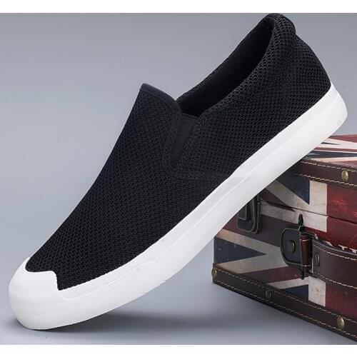Mens Casual Shoes Chaussure Homme Fashion Mens Comfortable Slip-on Light Shoes Breathable Mens Vulcanized Shoes Loafers