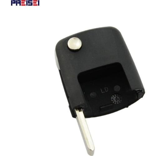 PREISEI 15pieces/lot Replacements Flip Remote Car Key Head Case Fob For Volkswagen Golf Bora Polo VW Auto Key Accessories