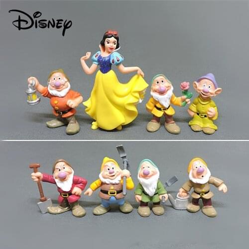 Disney Princess Snow White And The Seven Dwarfs 8pcs/set Pvc Action Figures Collectible Model Doll Decorate Toys For Childrens