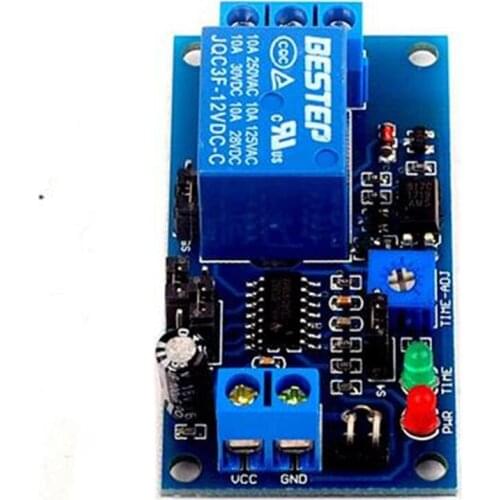 DC 12V Timer Relay Adjustable Normal Open Time Delay Relay Timing Time Relay Control Switch Potentiometer Vibration Alarm Module