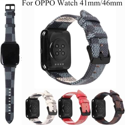 Correa Genuine Leather Strap For OPPO Watch 41mm 46mm Women Men Leather Watch Band Strap Belt With Connector For OPPO Watch 46mm