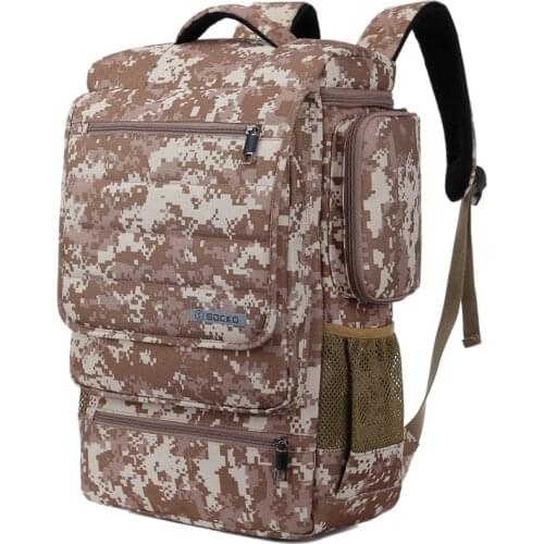 Backpack military laptop 10-17Inch large capacity Nylon Fashion Rucksack SchooL Bag Travel Multifunctional camo Bag Men & Women