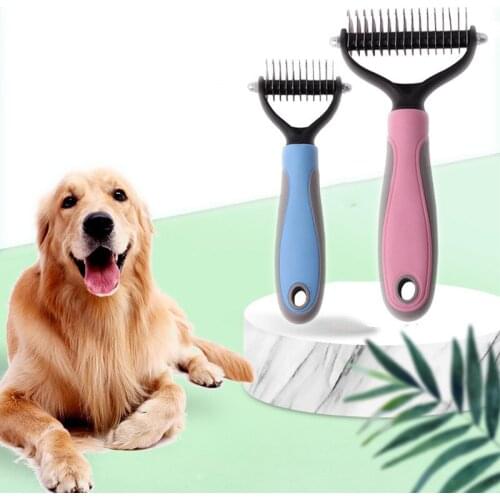 Pet Dog Cat Comb Brush Deshedding Hair Removal Trimmer Cini Furmines Comfortable Handle Grooming Tools For Long Hair Curly Pet