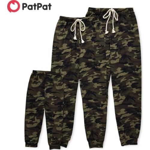 PatPat Camouflage Print Family Matching Drawstring Sports Pants