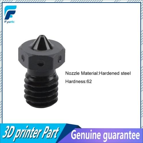 Top Quality Hardened Steel V6 Nozzles For High Temperature 3D Printing PEI PEEK Carbon Fiber Filament For E3D Titan Aero Hotend