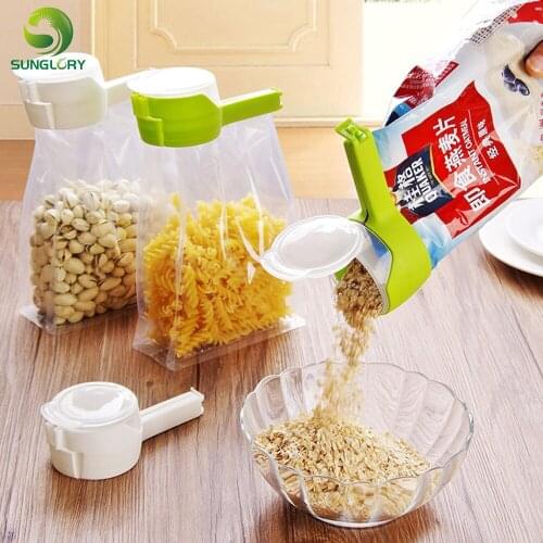 Seal Pour Food Storage Bag Clip Snack Sealing Clip Fresh Keeping Sealer Clamp Plastic Helper Food Saver Travel Kitchen Gadgets