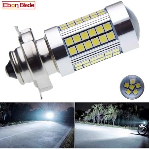 1Pcs P26S 66SMD LED Motorcycle Headlight Headlamp 6V 12V White Light Bulb For Moto Scooter Motorbike Moped ATV Front Head Lamp