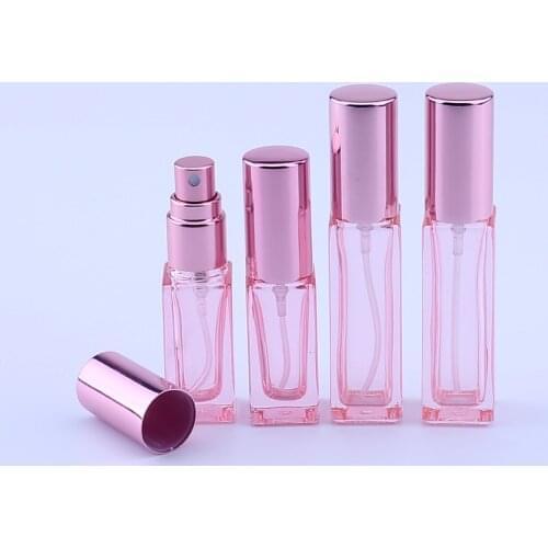 100PCS Rose Gold Protable Refillable Atomizer Travel Perfume Bottle Empty Small Spray Bottle toxic free and safe 5ml 10ml