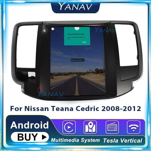 2 Din Android System Multimedia Stereo Receiver Car Radio For Nissan Teana Cedric 2008-2012 DVD Player Tesla Style HD Screen