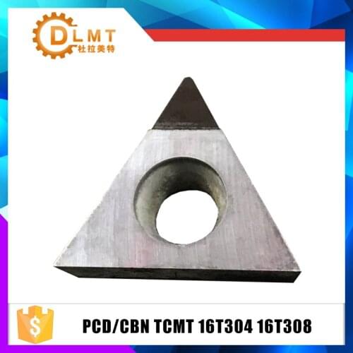2PCS PCD/CBN TCMT16T304 TCMT16T308 PCD Blade Solid Diamond Cutting Tool TippedPolycrystaline Diamond Insert
