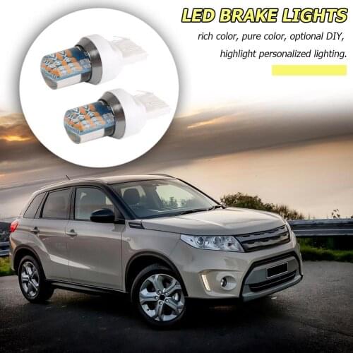 2pcs T20 3157 7443 Strobe Flash LED Car Brake Reverse Turn Signal Light Bulbs Semiconductor Solid State Light Source Green