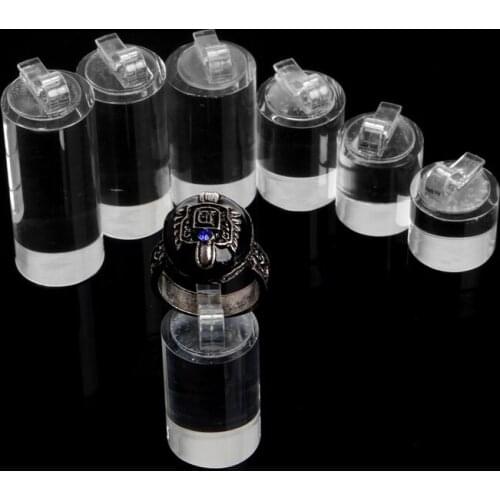 7Pcs Different Height Finger Ring Display Stand Holder for Home Jewelry Shop Set