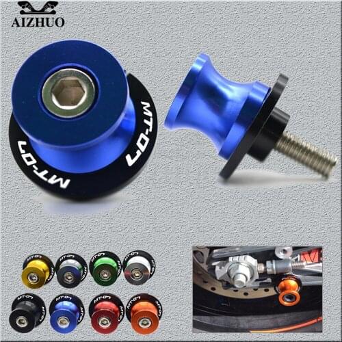 6MM Motorcycle Accessories Swingarm Sliders Spools Stand Screws for YAMAHA MT 07 MT07 MT09 MT 09 MT10 MT 10 FZ07 FJ 09