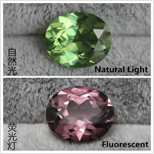 Alexander alexandrite create gemstone alumoberyl Chrysoberyl stone green turn red created gemstones beads oval shape DIY jewelry