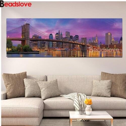 Diamond painting stitch cross diamond embroidery Eurographics New York Bridge full drill mosaic rhinestone pictures large decor