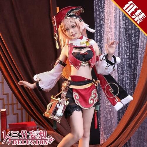 Anime Genshin Impact Yanfei Game Suit Aestheticism Uniform Yan Fei Cosplay Costume Halloween Costume For Women 2021 NEW