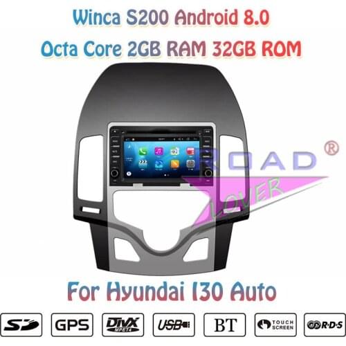 Winca S200 Android 8.0 Car DVD Player Video For Hyundai I30 Auto AC Stereo GPS Navigation Magnitol 2 Din Radio Octa Core 2G+32GB