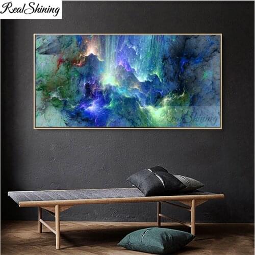 Large 5d DIY Diamond Painting beautiful colorful clouds 5d Cross Stitch Mosaic diamond embroidery bead Marbling Pattern F553