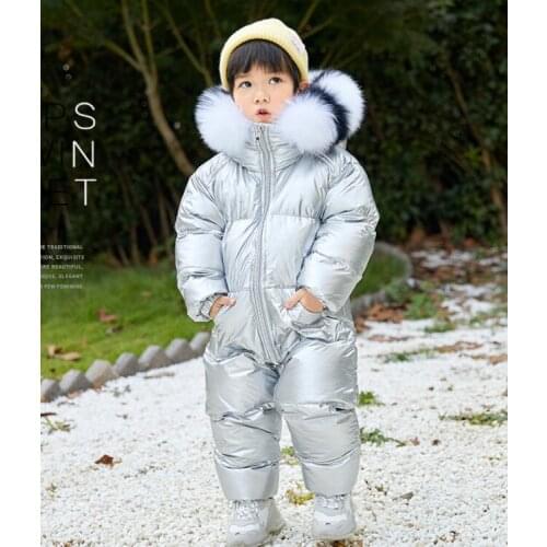 Baby Snowsuit Winter Jumpsuit Newborns Snow Wear Clothes Down Fur Jacket Kids Girls Coats Infant Rompers for Boy Parka Overalls