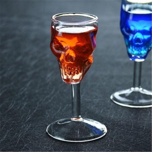 Halloween Transparent Beer Wine Cup Bottle Glass Skull Cup Red Wine Sober Glasses Whiskey Cup Party Bar Drinkware party gift