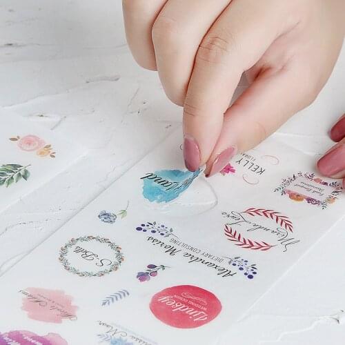 Cute stickers creative decorative daily life stickers, flower hamburger scrapbook stickers diary planner DIY accessory