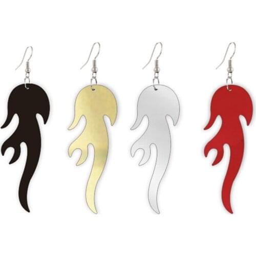 New Fashion Transparent Fire Acrylic Earrings For Women Irregular Flame Drop Dangle Earrings Party Classic Girls Trendy Jewellry