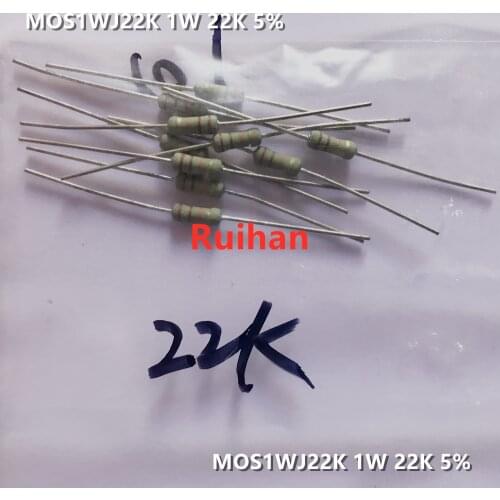 Original new 100% thick copper foot metal oxide film color ring resistor MOS1WJ22K 1W 22K 5% (Inductor)
