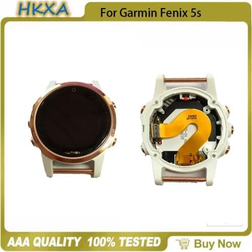 Origina For Garmin Fenix 5s sapphire version of the LCD screen screen with middle frame with glass display