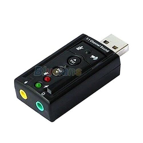 Portable USB 2.0 External Sound Card Virtual 7.1 Channel Stereo Audio Adapter